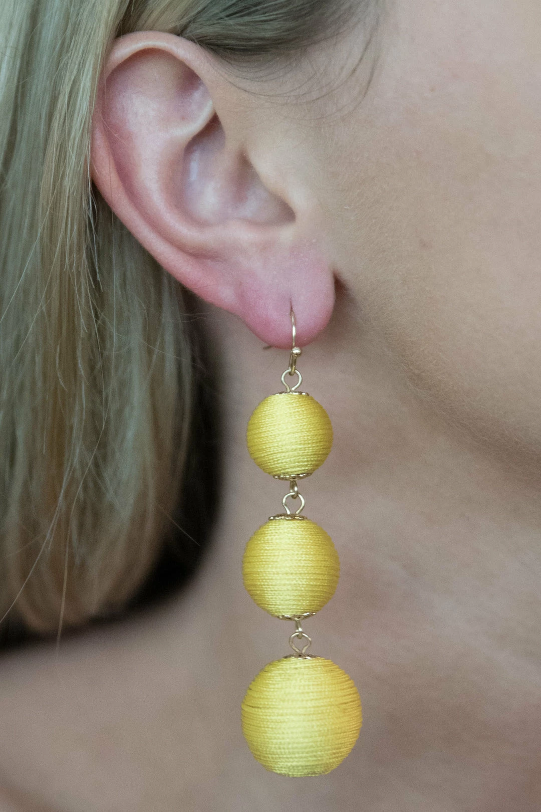 Caroline Hill Yellow Ball Dangle Earrings Accessories 1 Caroline Hill Yellow Ball Dangle Earrings Accessories