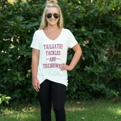Timing Game Day! White/Burgundy Game Day Tee