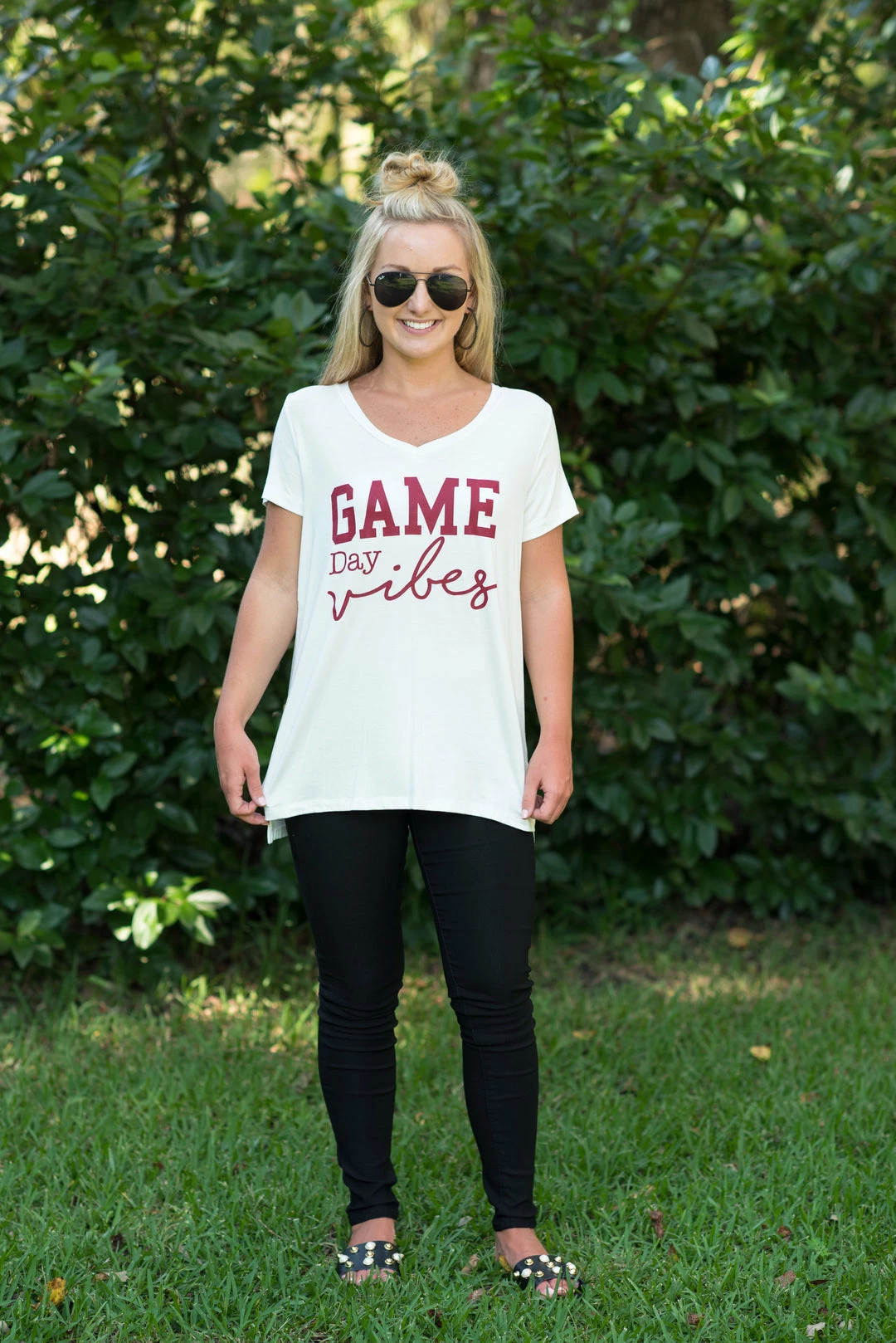Timing Game Day! White/Burgundy Game Day Tee 2 Timing Game Day! White/Burgundy Game Day Tee