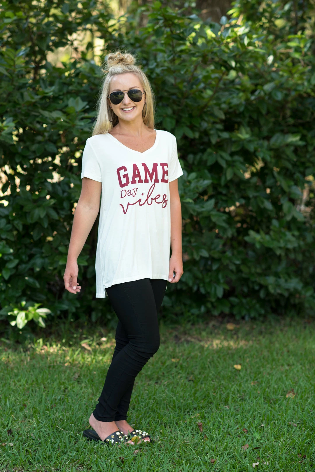 Timing Game Day! White/Burgundy Game Day Tee 3 Timing Game Day! White/Burgundy Game Day Tee