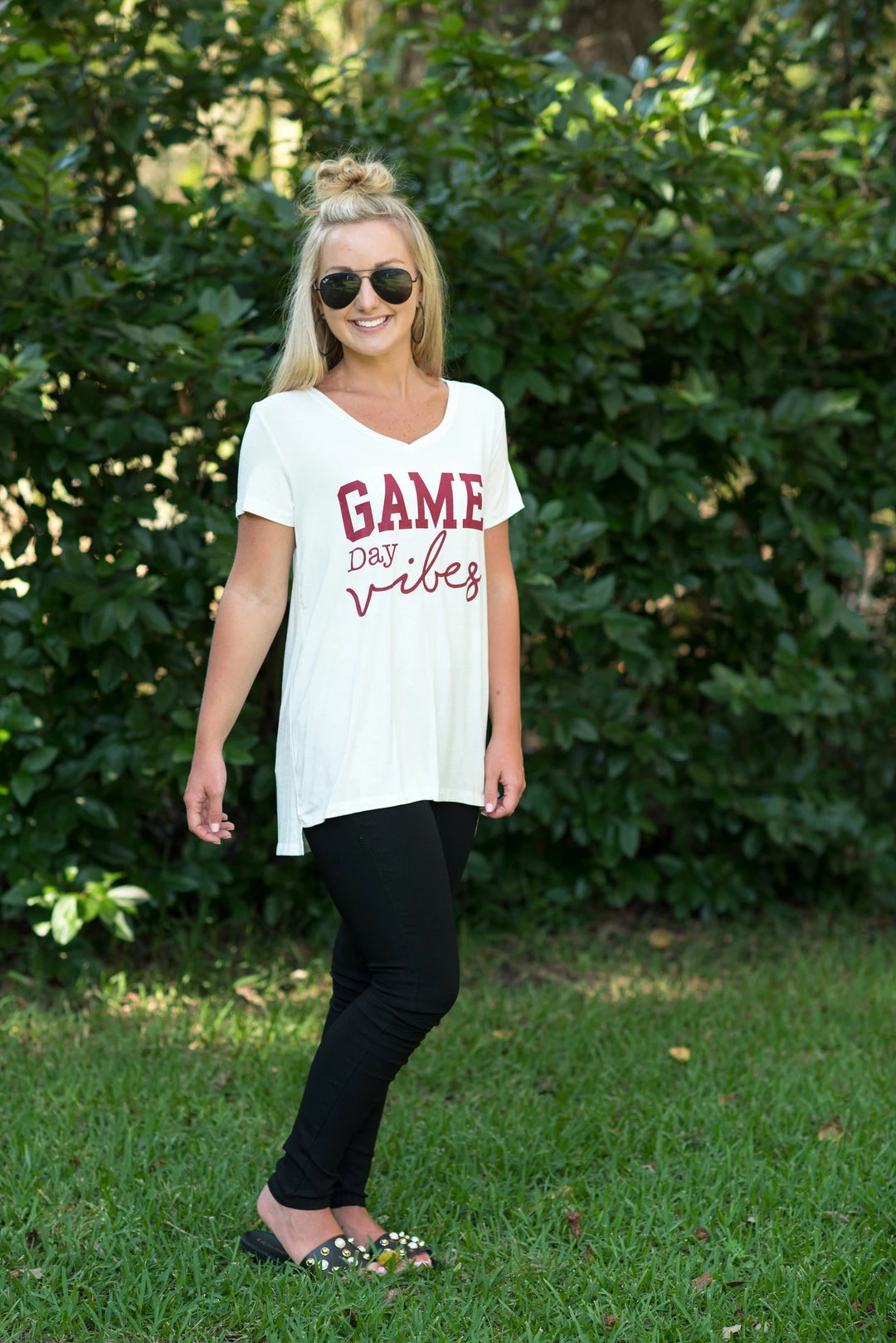 Timing Game Day! White/Burgundy Game Day Tee 4 Timing Game Day! White/Burgundy Game Day Tee