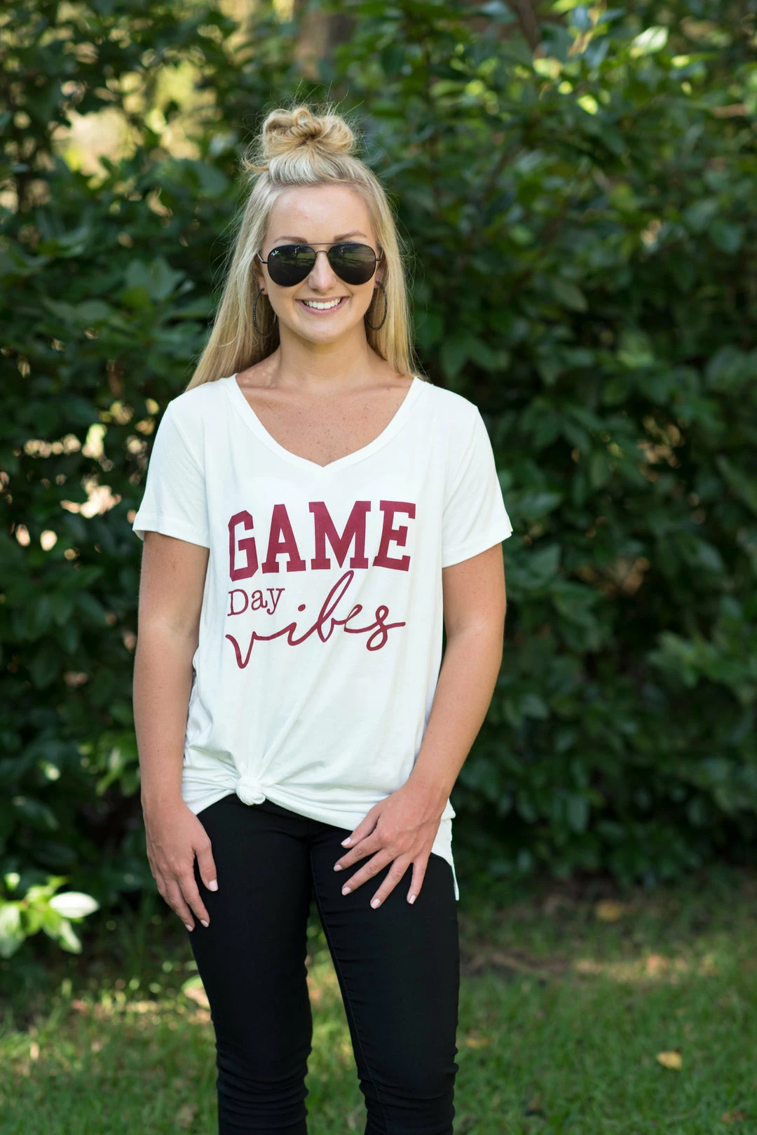 Timing Game Day! White/Burgundy Game Day Tee 5 Timing Game Day! White/Burgundy Game Day Tee