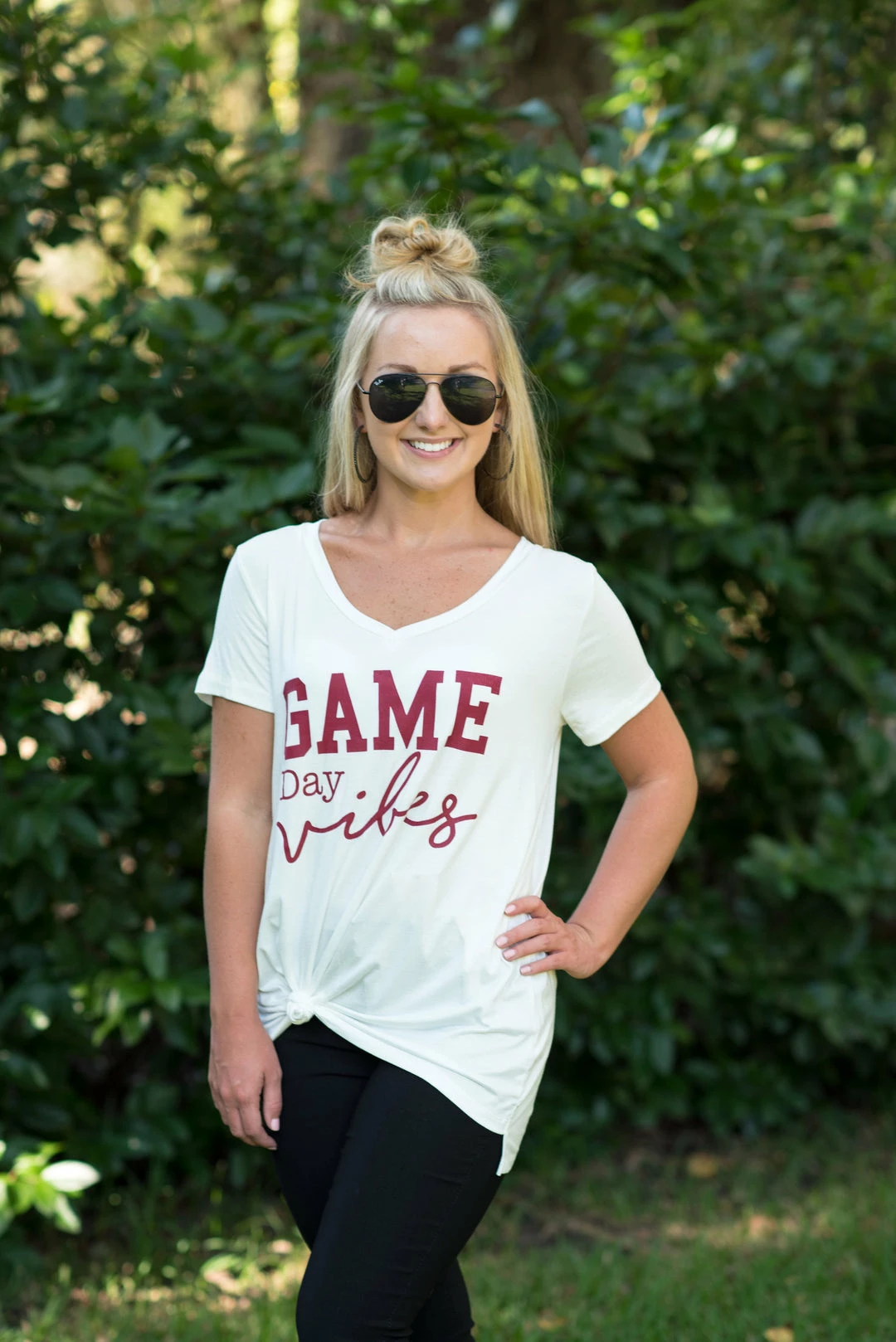 Timing Game Day! White/Burgundy Game Day Tee 6 Timing Game Day! White/Burgundy Game Day Tee