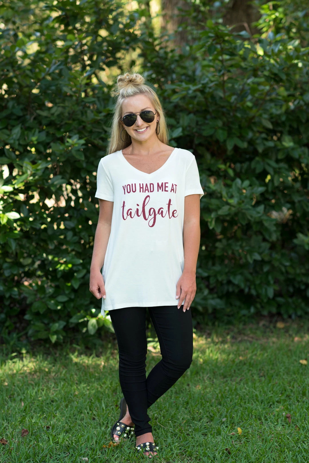 Timing White/Burgundy Game Day Tee 2 Timing White/Burgundy Game Day Tee