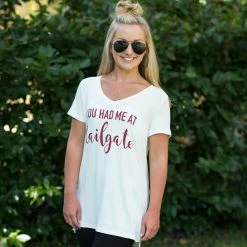 Timing White/Burgundy Game Day Tee 6 Timing White/Burgundy Game Day Tee