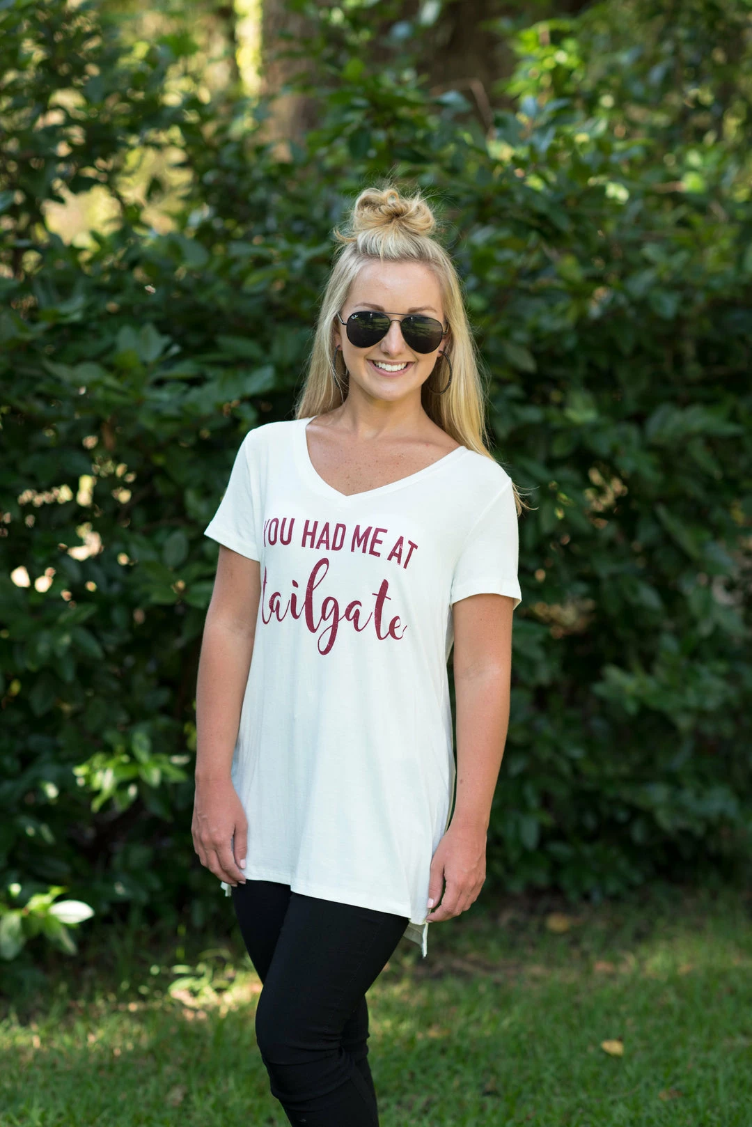 Timing White/Burgundy Game Day Tee 3 Timing White/Burgundy Game Day Tee