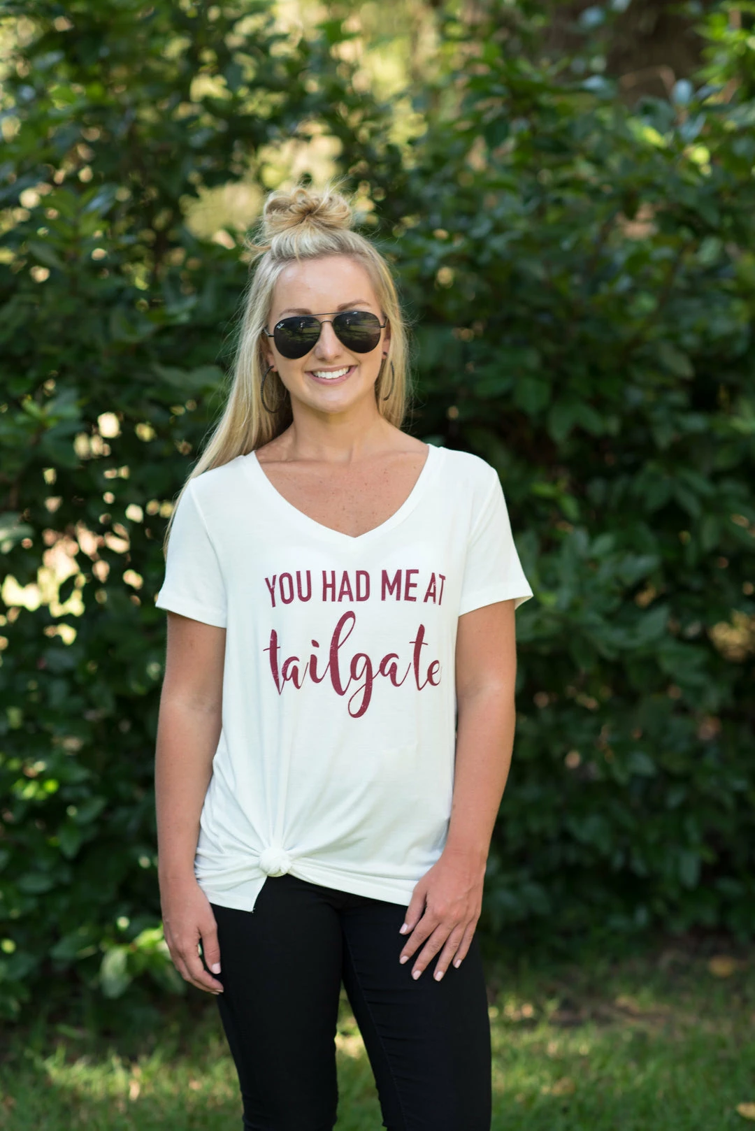 Timing White/Burgundy Game Day Tee 4 Timing White/Burgundy Game Day Tee