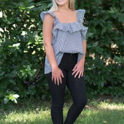 &Merci Game Day! Black/White Gingham Top 7 &Merci Game Day! Black/White Gingham Top