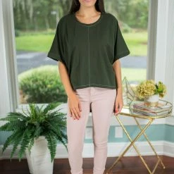 Glam Army Green High/Low Top Final Sale