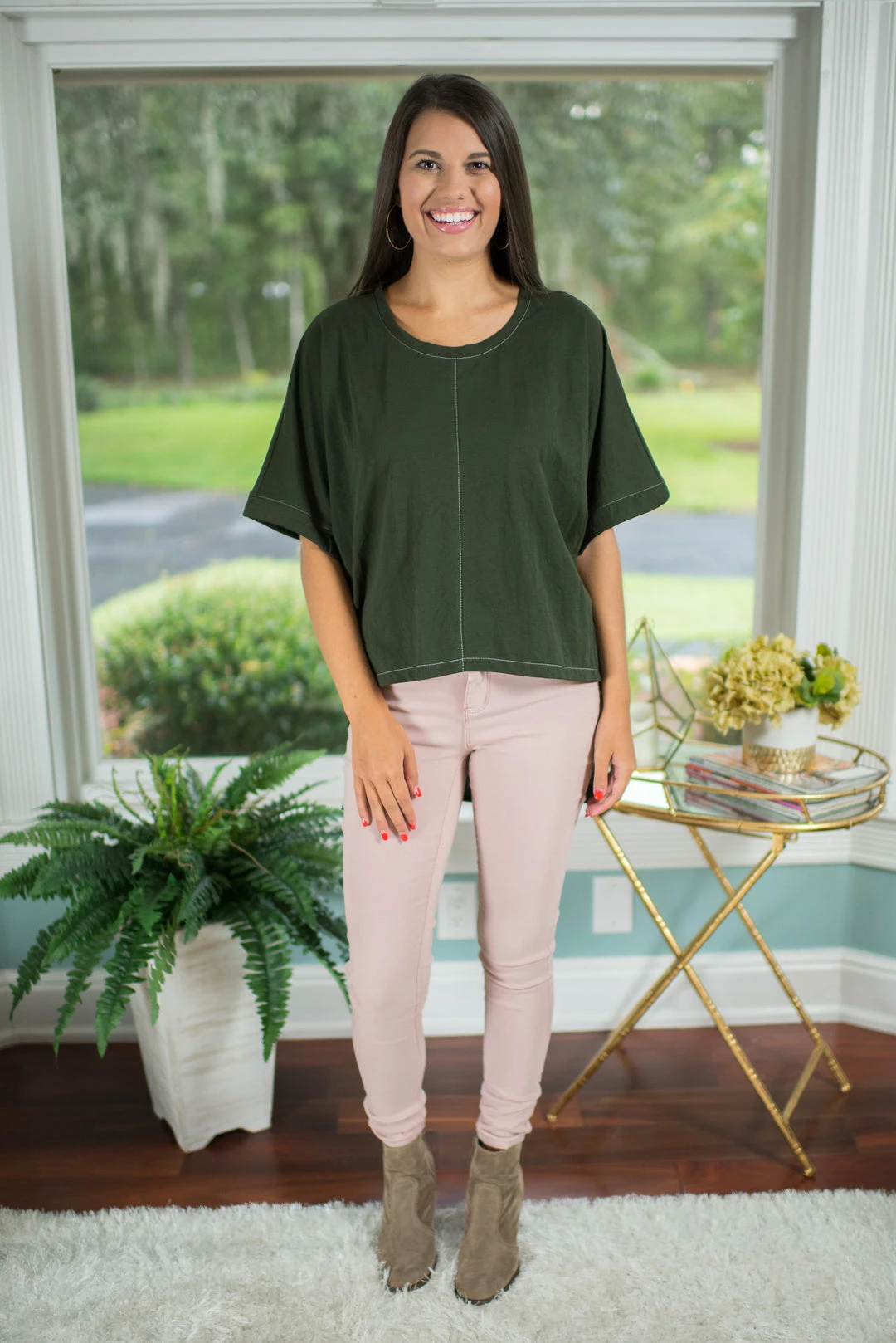 Glam Army Green High/Low Top Final Sale 2 Glam Army Green High/Low Top Final Sale