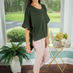 Glam Army Green High/Low Top Final Sale 8 Glam Army Green High/Low Top Final Sale