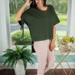 Glam Army Green High/Low Top Final Sale