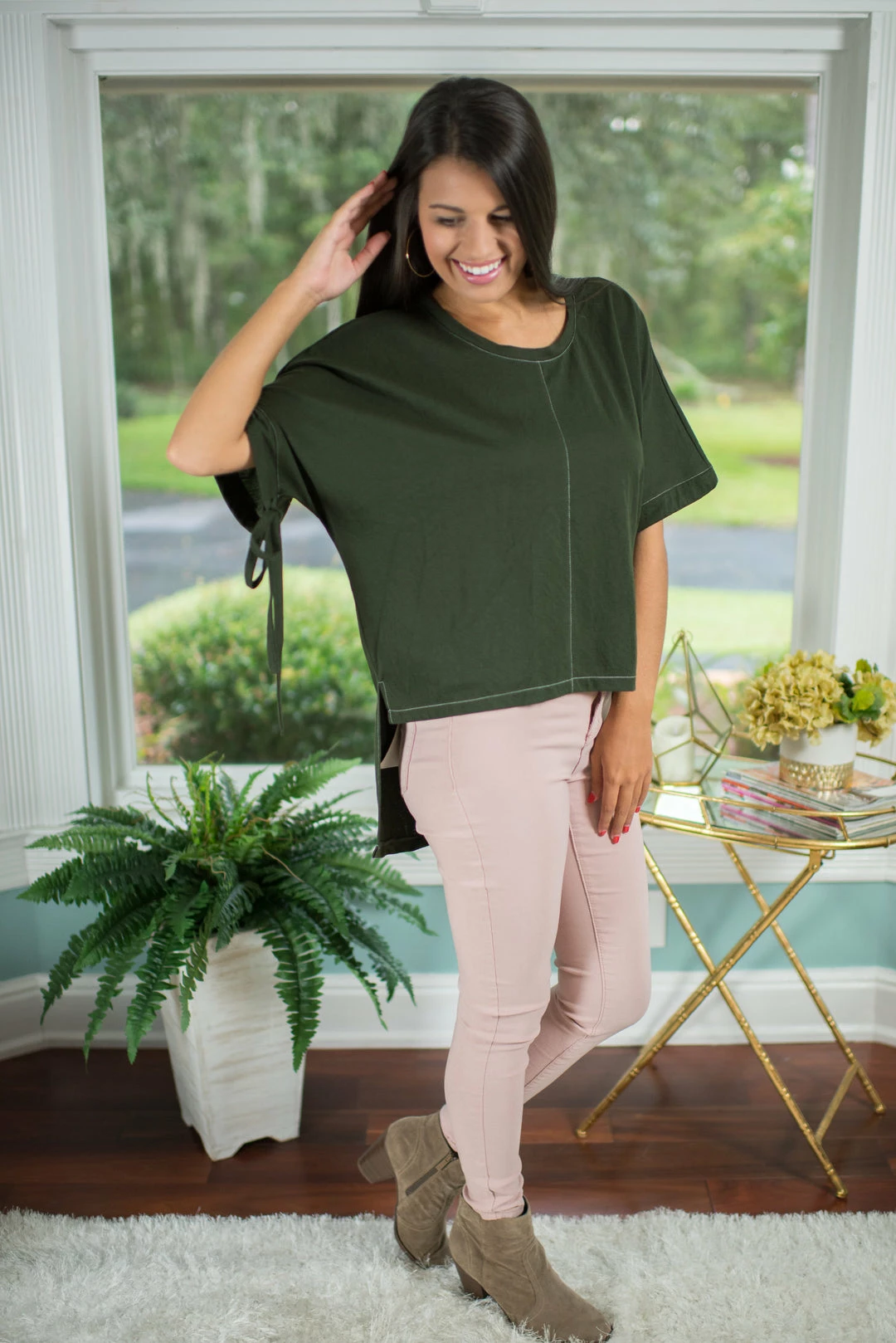 Glam Army Green High/Low Top Final Sale 1 Glam Army Green High/Low Top Final Sale