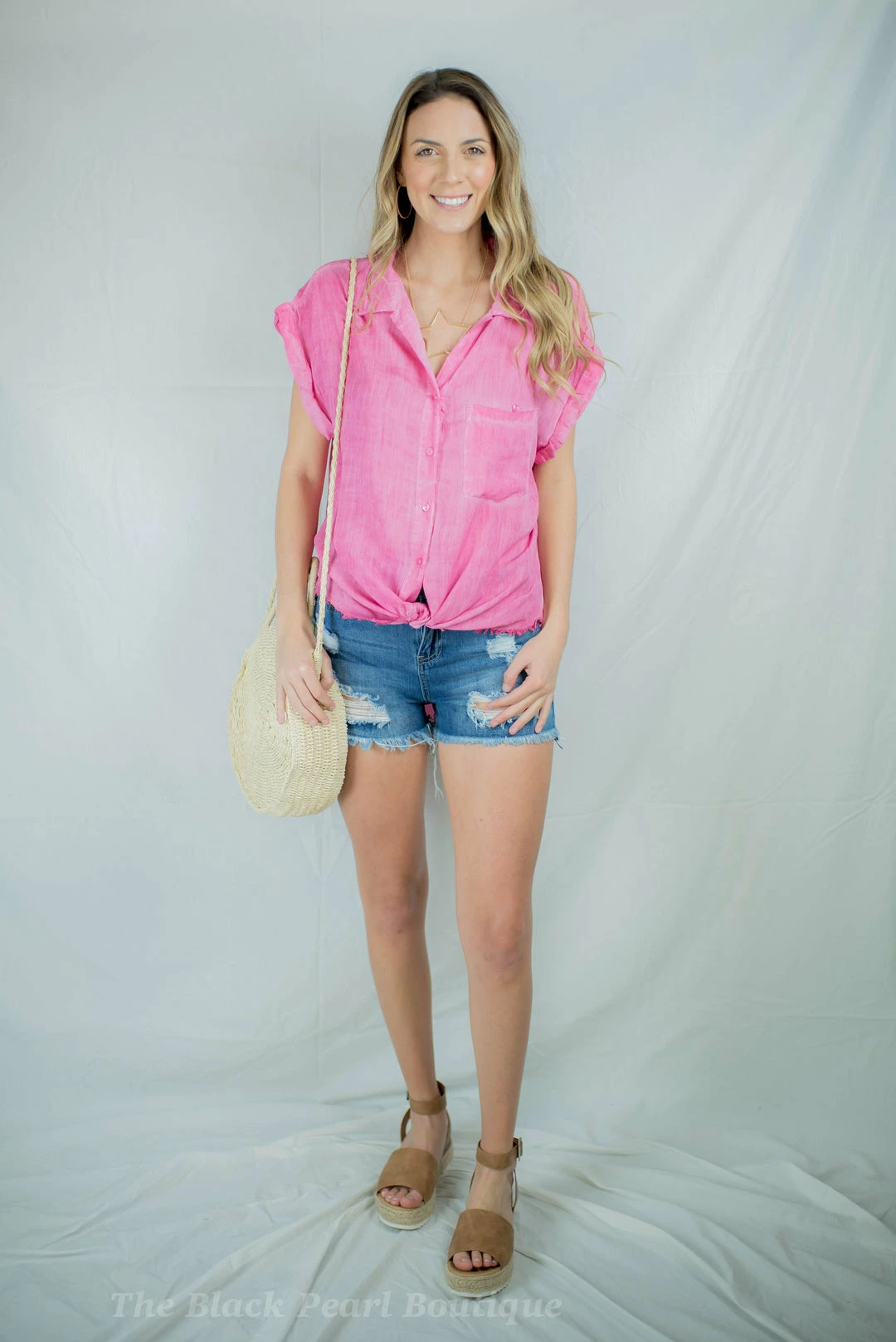 UMGEE New Arrivals Hot Pink Button Up 3 UMGEE New Arrivals Hot Pink Button Up
