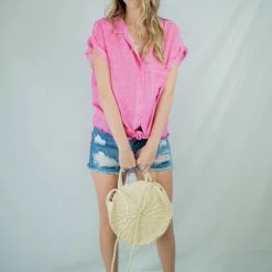 UMGEE New Arrivals Hot Pink Button Up 20 UMGEE New Arrivals Hot Pink Button Up