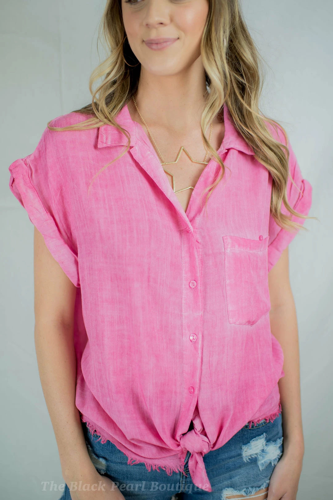 UMGEE New Arrivals Hot Pink Button Up 1 UMGEE New Arrivals Hot Pink Button Up