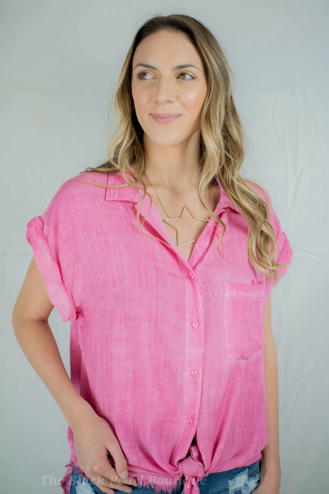UMGEE New Arrivals Hot Pink Button Up 2 UMGEE New Arrivals Hot Pink Button Up