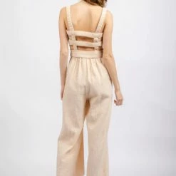 Very J New Arrivals Natural Jumpsuit