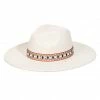 Wall To Wall New Arrivals Ivory Pearl Band Fedora Hat