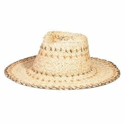 Wall To Wall New Arrivals Straw Basket Weave Pattern Fedora Hat