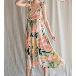 Jodifl New Arrivals Mauve Print Midi Dress