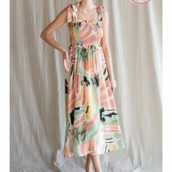 Jodifl New Arrivals Mauve Print Midi Dress