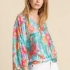 UMGEE New Arrivals Mint Floral Top