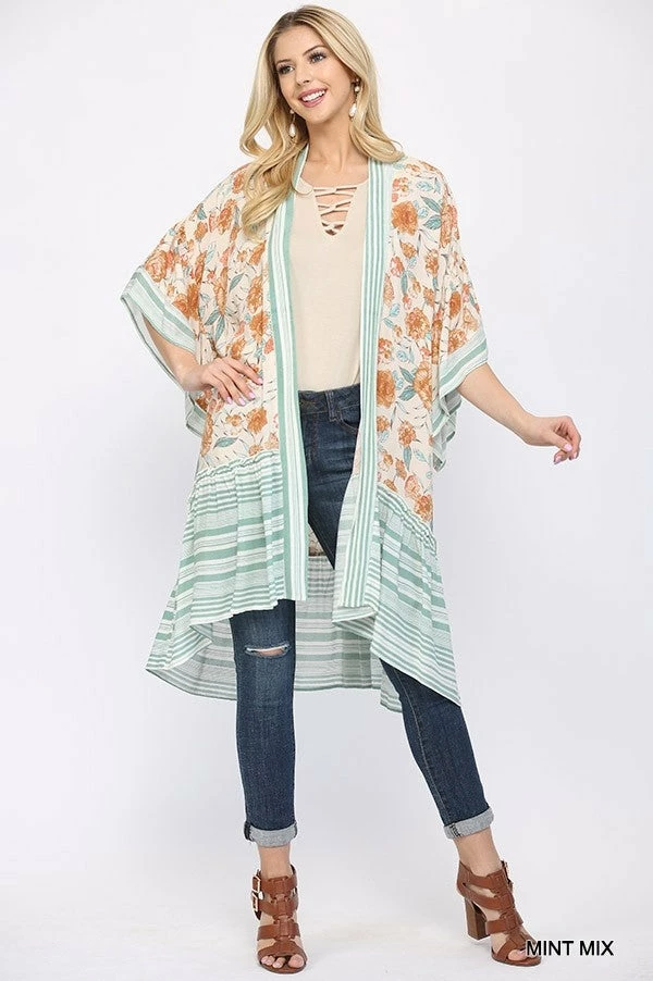 Gigio New Arrivals Mint Floral Kimono 1 Gigio New Arrivals Mint Floral Kimono