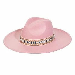 Wall To Wall Peach Pearl Band Fedora Hat