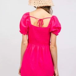Very J New Arrivals Hot Pink Mini Dress