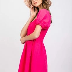 Very J New Arrivals Hot Pink Mini Dress