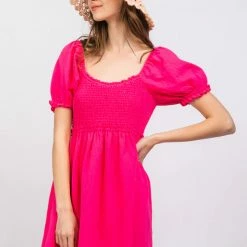 Very J New Arrivals Hot Pink Mini Dress