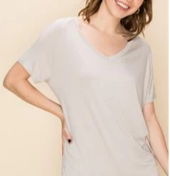 Hyfve Tops Taupe/Gray Casual Top