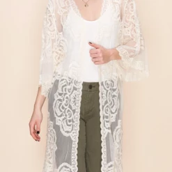 Hyfve Cream Lace Kimono