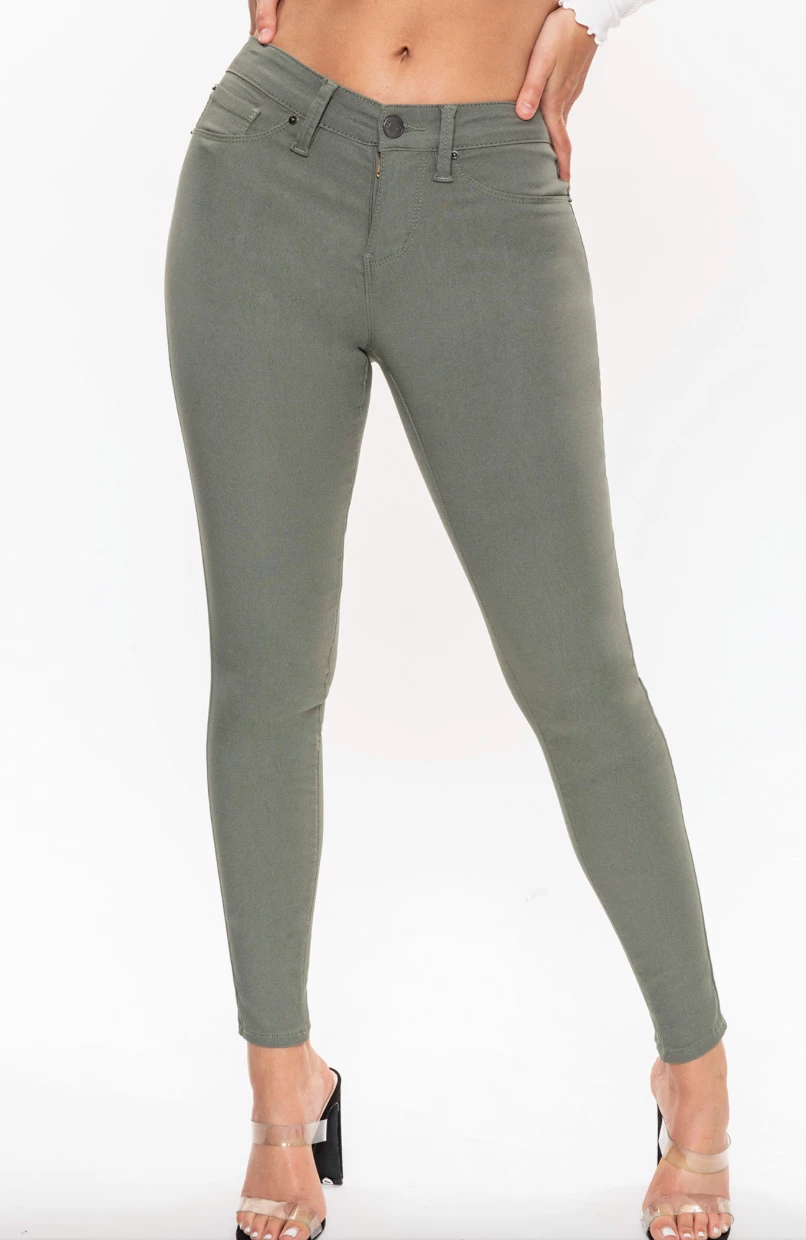 YMI Olive Hyper Stretch Pants 1 YMI Olive Hyper Stretch Pants