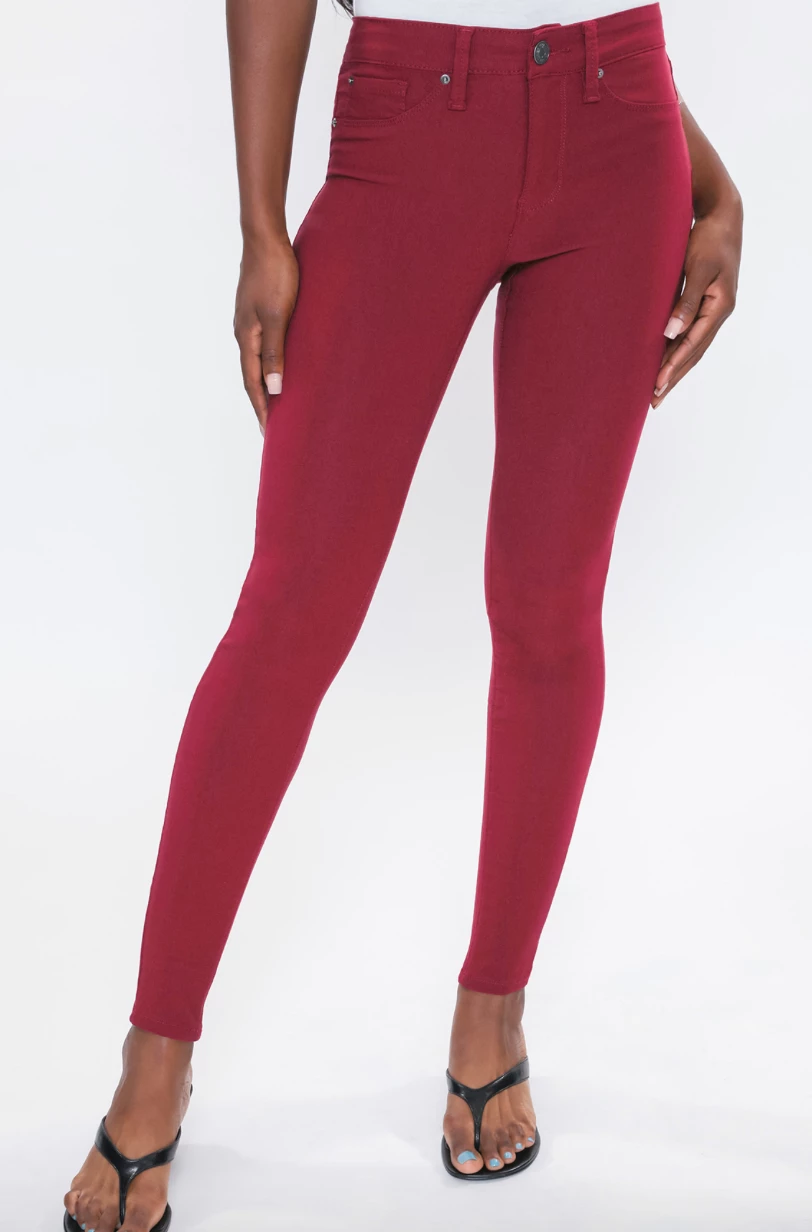YMI Burgundy Hyper Stretch Pants 3 YMI Burgundy Hyper Stretch Pants