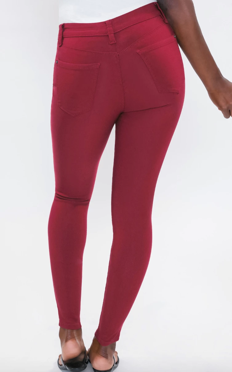 YMI Burgundy Hyper Stretch Pants 5 YMI Burgundy Hyper Stretch Pants