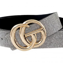 Girly New Arrivals Silver Crystal Coated Belt