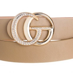 Girly Taupe Leather Belt New Arrivals