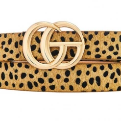 Girly Beige Leopard Fur Belt (Medium Sized GC)