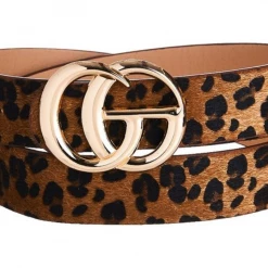 Girly Brown Faux Leopard Belt New Arrivals