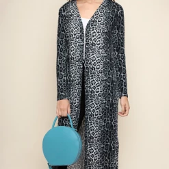 UMGEE Final Sale Stone Grey Cheetah Duster