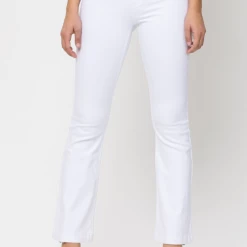 Cello Final Sale White Flare Pants (For Short Girls) 5 Cello Final Sale White Flare Pants (For Short Girls)