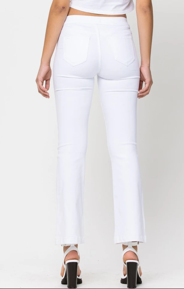 Cello Final Sale White Flare Pants (For Short Girls) 4 Cello Final Sale White Flare Pants (For Short Girls)