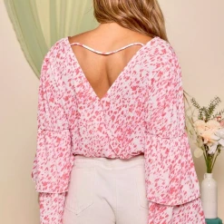 Peach Love Pink Surplice Top New Arrivals 5 Peach Love Pink Surplice Top New Arrivals