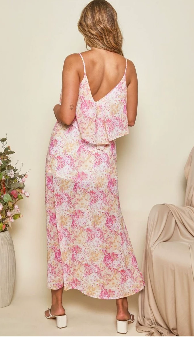Peach Love Floral Print Maxi Dress New Arrivals 3 Peach Love Floral Print Maxi Dress New Arrivals