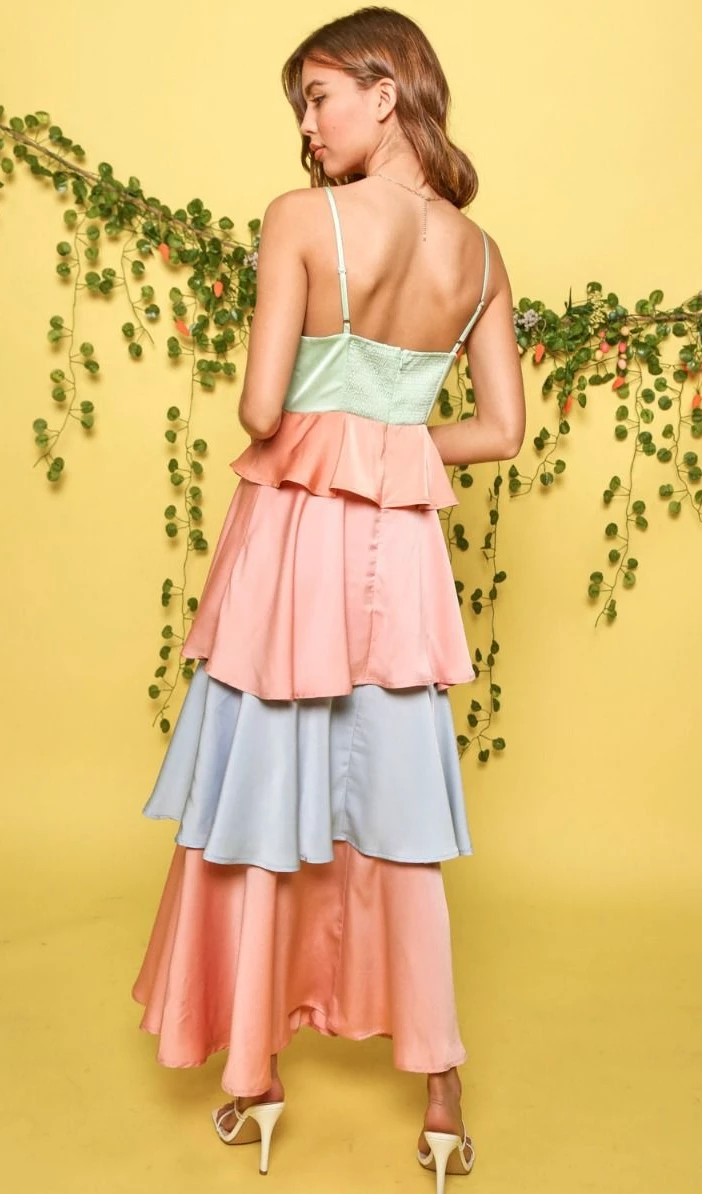 Peach Love Color Block Maxi New Arrivals 2 Peach Love Color Block Maxi New Arrivals