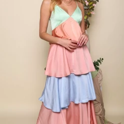 Peach Love Color Block Maxi New Arrivals 5 Peach Love Color Block Maxi New Arrivals