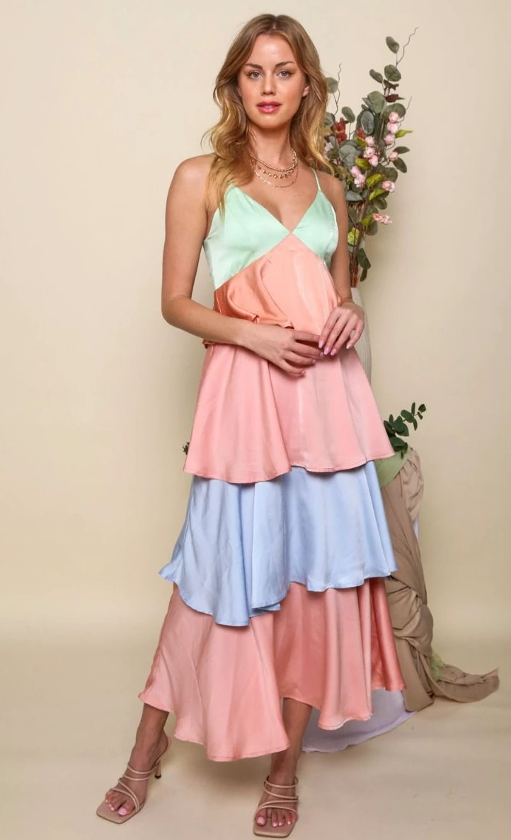 Peach Love Color Block Maxi New Arrivals 3 Peach Love Color Block Maxi New Arrivals