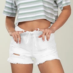 YMI White Jogger Shorts